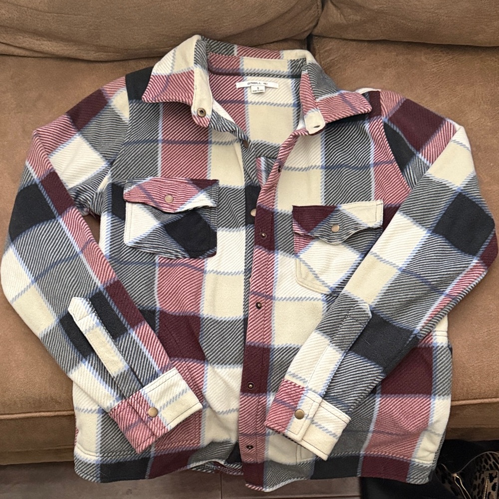 Plaid Button-Up Jacket